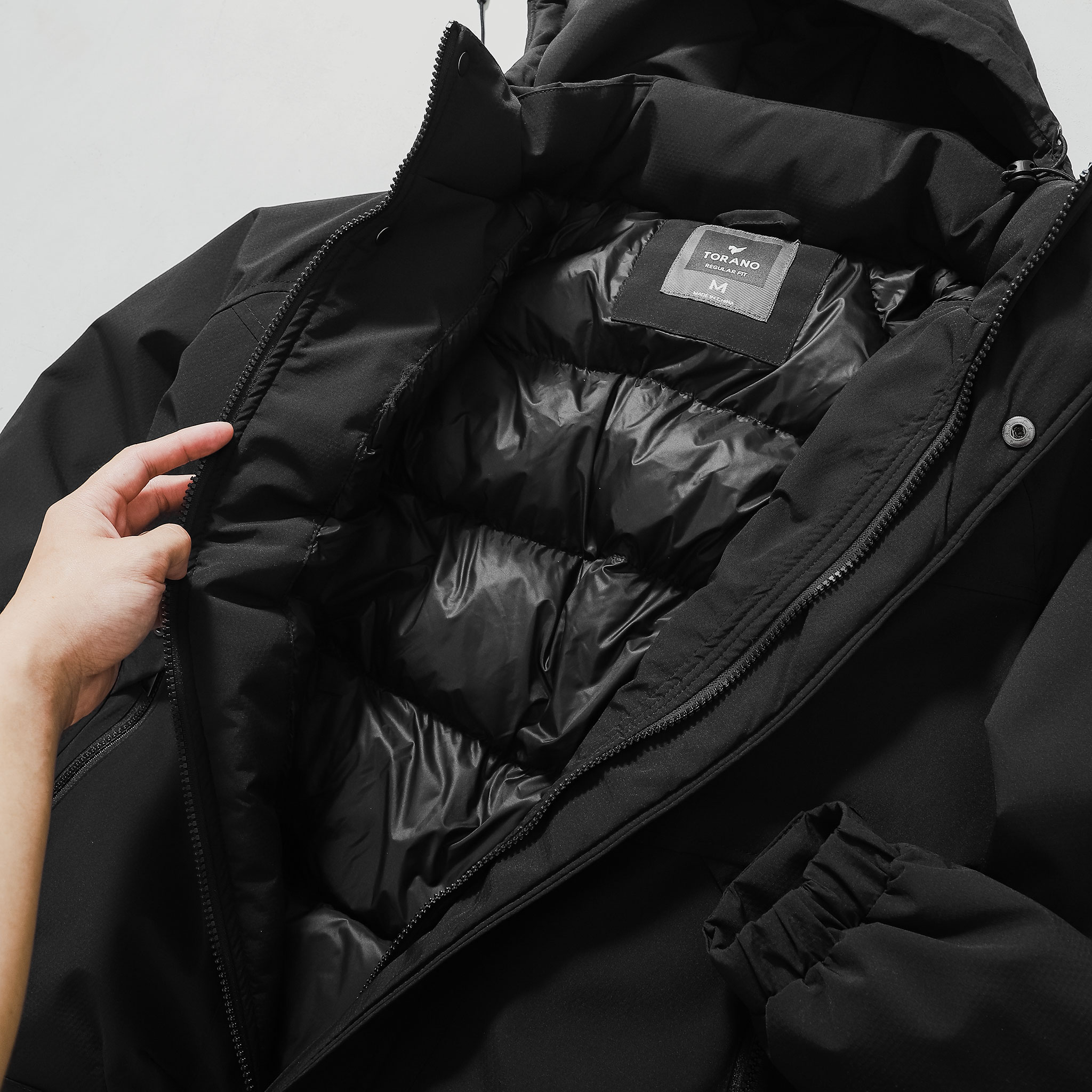Áo Khoác Phao Nam Đại Hàn lót bông PREMIUM PUFFER JACKET TORANO mũ rời ...