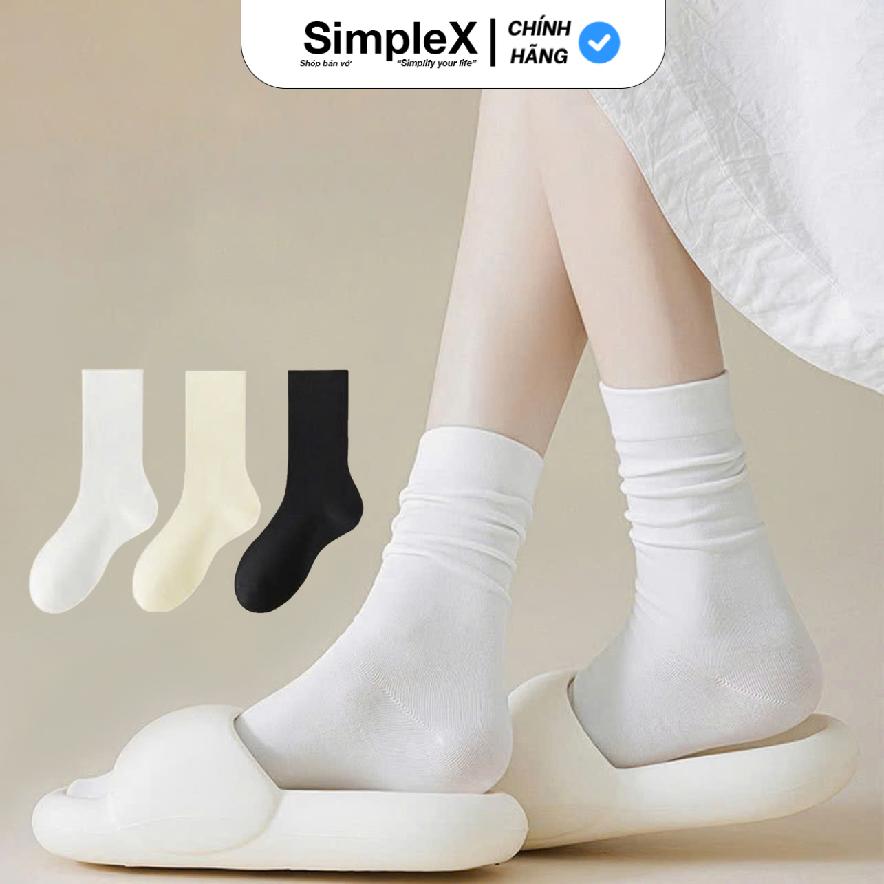 [SimpleX] Tất Nữ Trơn Cổ Cao SimpleX Basic, Chất Liệu Cotton Co Dãn ...