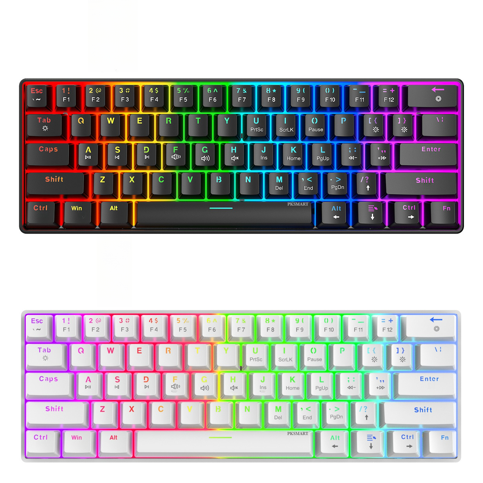 Bàn Phím Cơ Mini Gaming Có Dây - PKSMART x K61RGB - LED RGB Đổi Màu ...