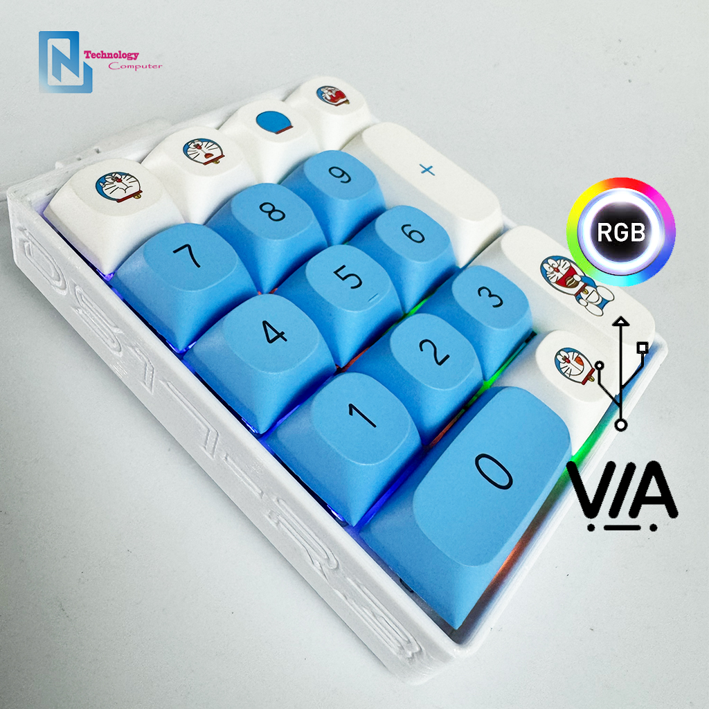 Bàn Phím Layout Numpad DS17 Nút Keymap Via RGB Led Kết Nối Có Dây ...