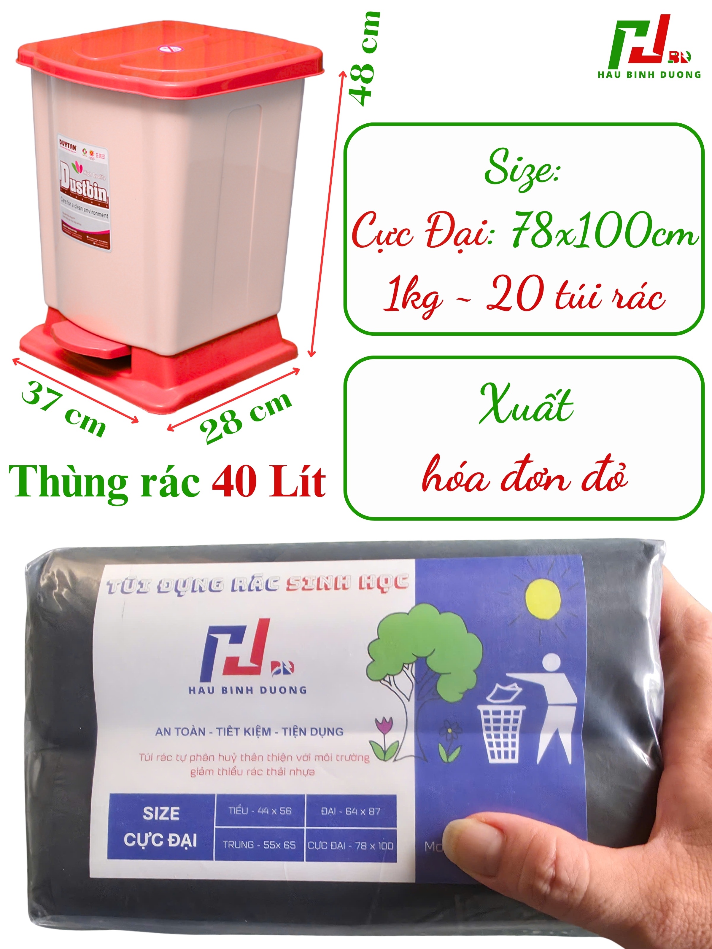 10kg Cuộn túi đựng rác tự phân hủy sinh học loại tốt | Shopee Việt Nam