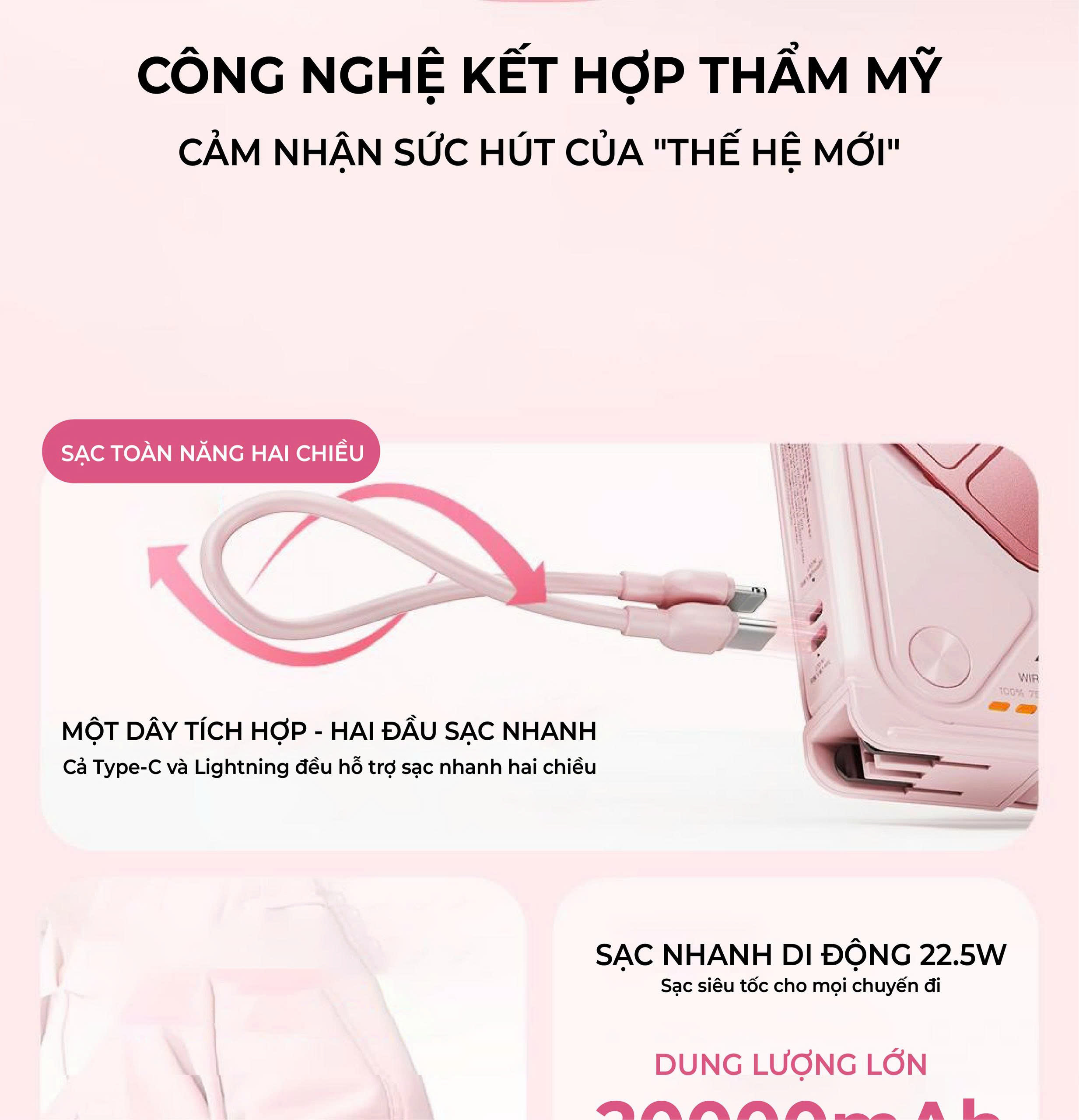 [TẶNG TÚI ĐỰNG ] Sạc Dự Phòng BP08, Củ Sạc Nhanh BONNE BP08 10.000 mAh 20.000 mAh Hỗ Trợ Sạc Không Dây – ảnh mô tả chi tiết 2