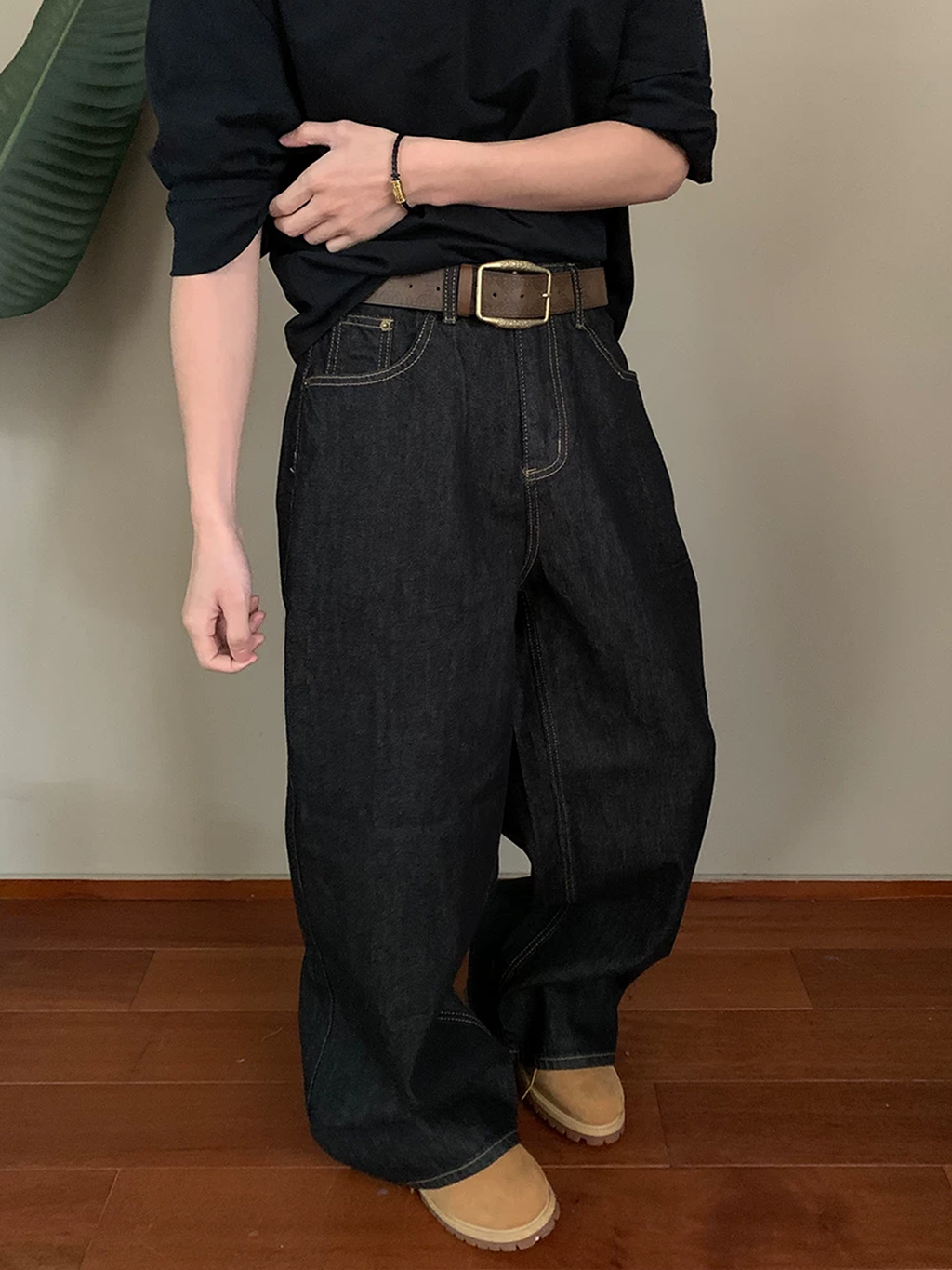 Quần Jeans Retro Kiểu Dáng Rộng Lavi Studio/ PAN Unisex Nam Nữ