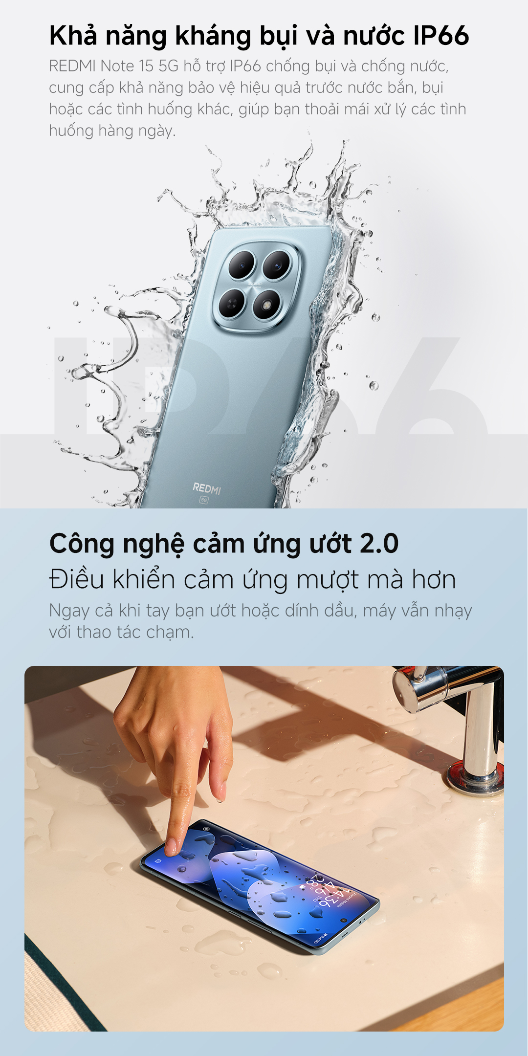 Điện thoại thông minh Xiaomi Redmi Note 15 5G (6+128GB|8+256GB)|Pin 5520mAh với thiết kế mỏng nhẹ – ảnh mô tả chi tiết 5