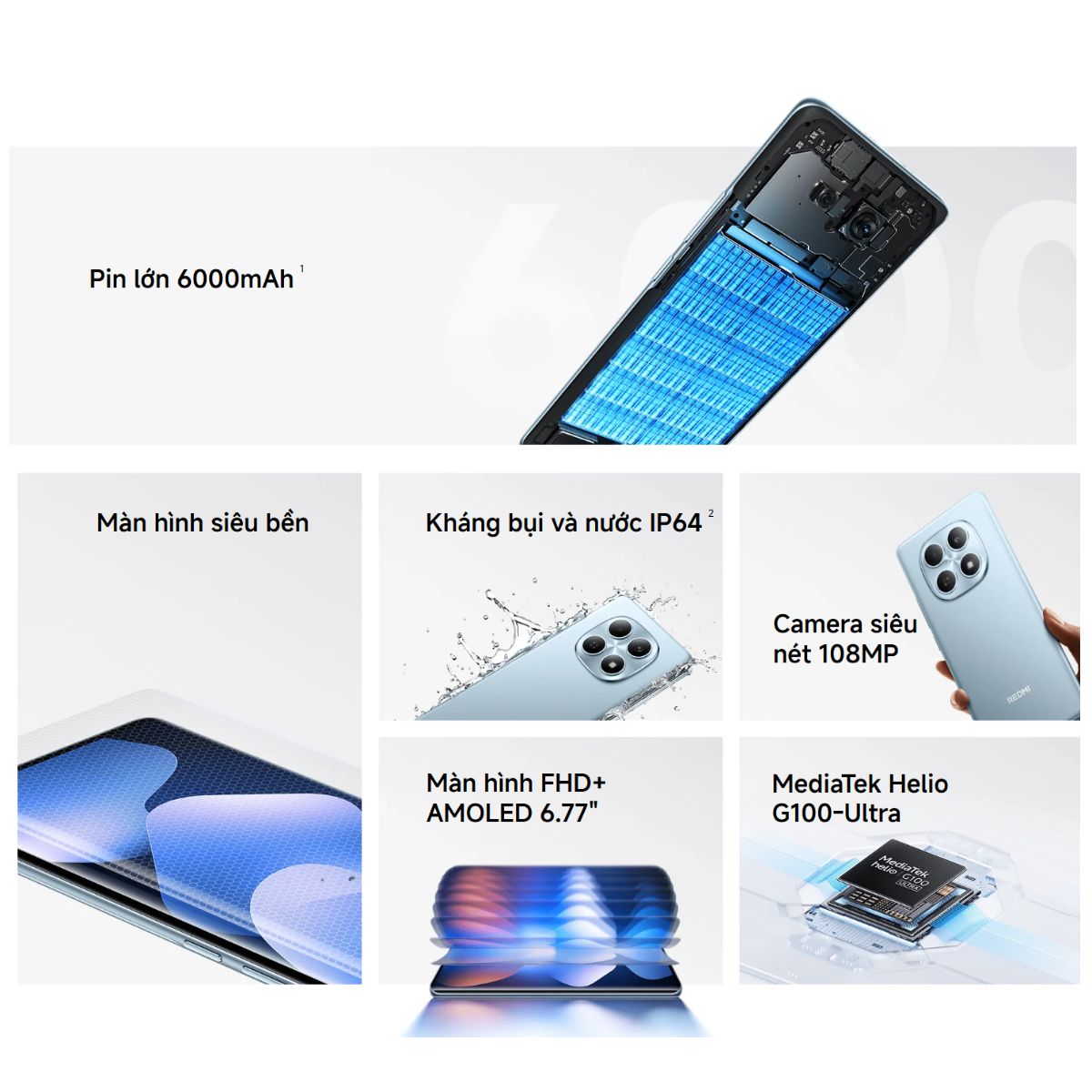 Điện thoại Xiaomi Redmi Note 15 4G bản Quốc Tế có tiếng Việt - Bảo Hành 18 Tháng Chính Hãng – ảnh mô tả chi tiết 1