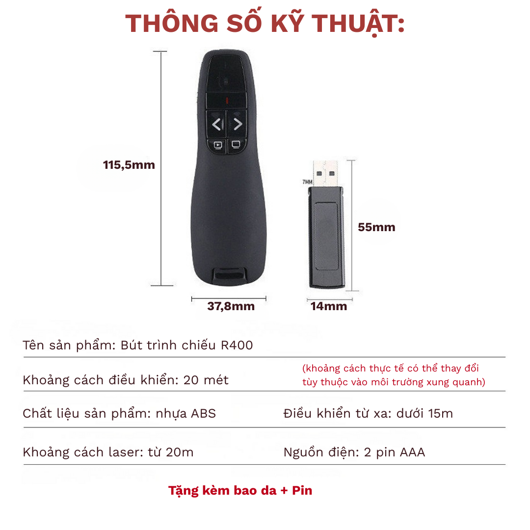 Bút Trình Chiếu Logitech R400 - Bút Thuyết Trình, Laser Đỏ, Trình Chiếu ...