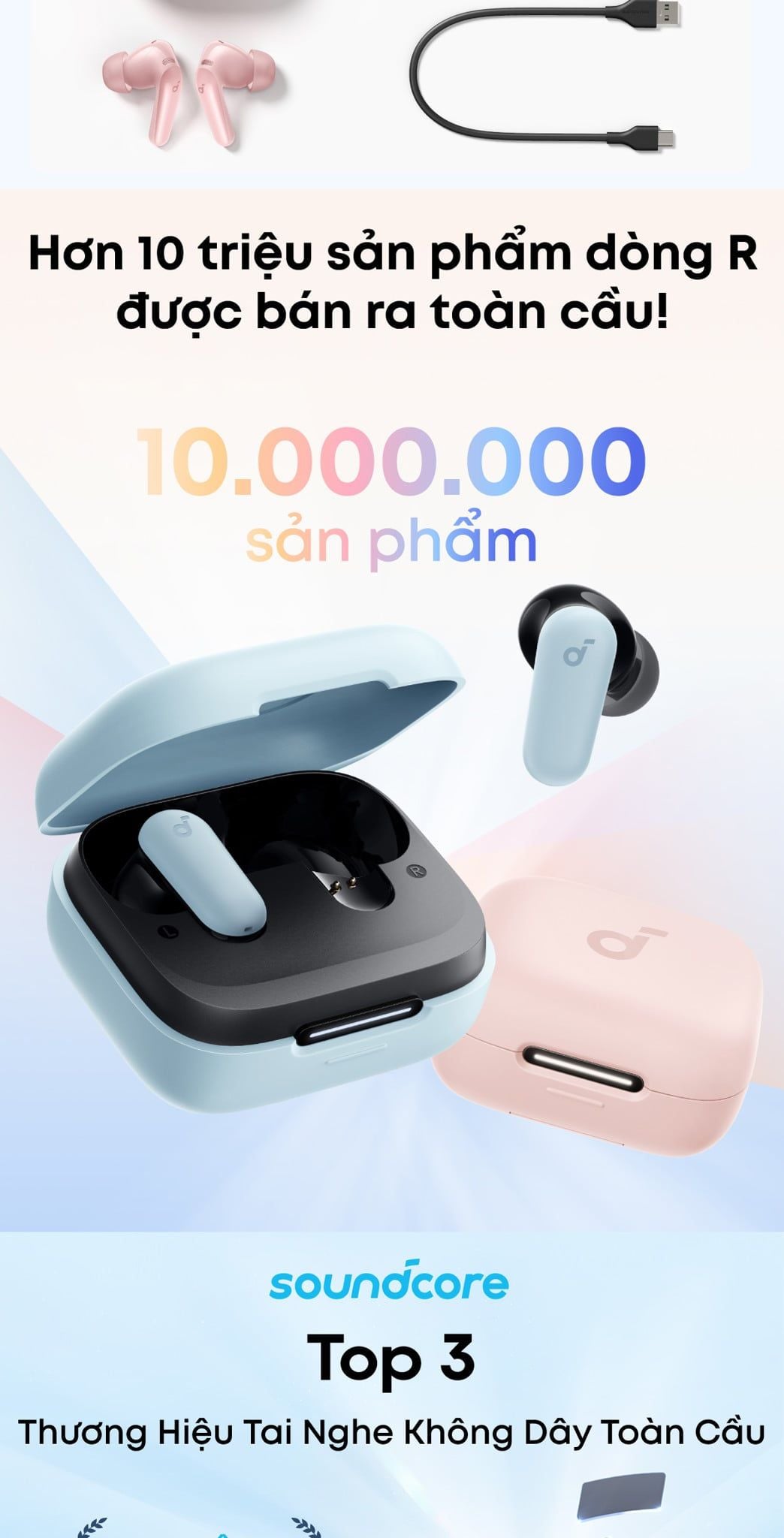 Soundcore R60i NC tai nghe bluetooth khử ồn ANC - Kháng nước & bụi IP55 ...