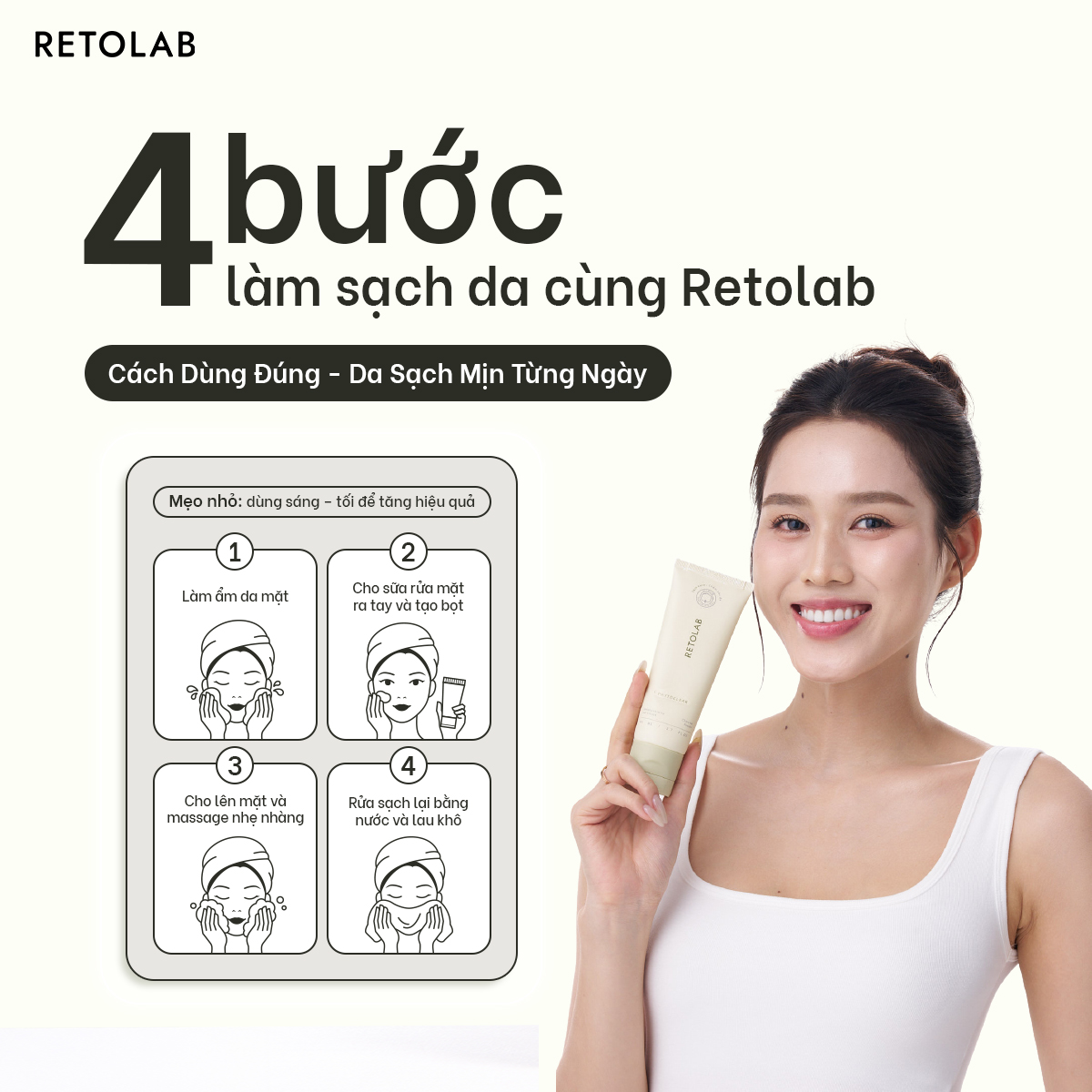 Sữa rửa mặt Retolab Phytoclear 80g hỗ trợ giảm mụn, làm sạch dịu nhẹ và dưỡng ẩm da