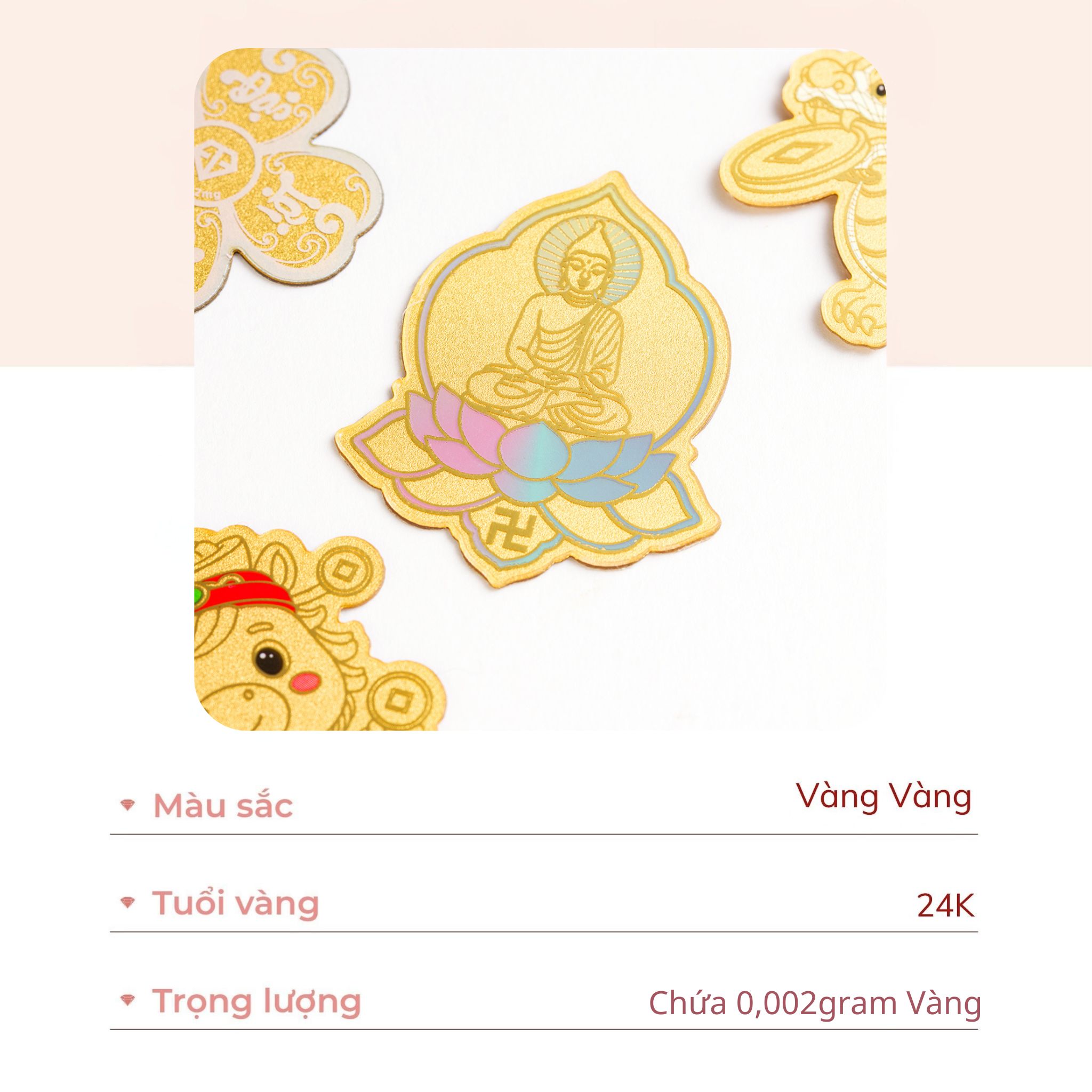 Phone Sticker Tài Lộc Vàng 24k (Chứa 0.002gram Vàng 24k) Huy Thanh ...