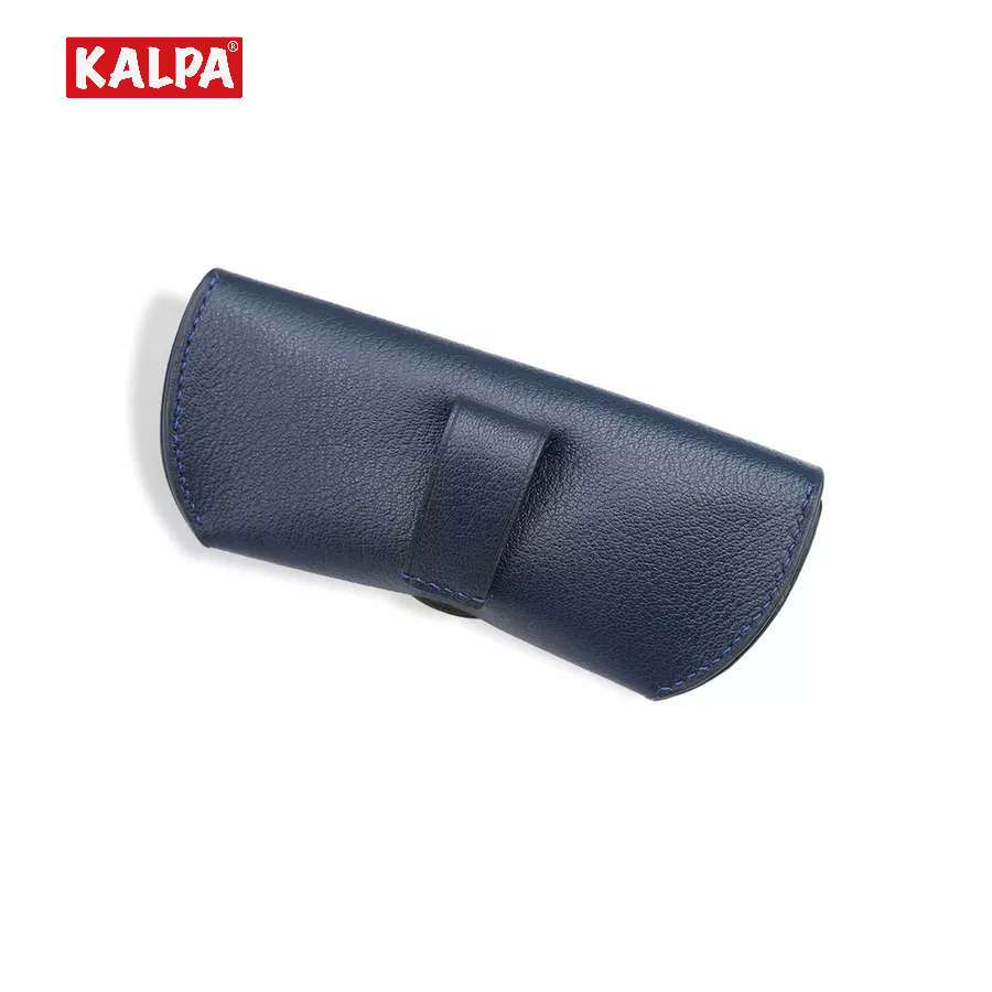 [Handmade] Hộp đựng kính da bò vân Epsom, có đai đeo thắt lưng – Kalpa Athens | Leather Glasses Case