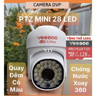 Camera Wifi Yoosee 28led TẶNG THẺ 128G xoay 360 độ 5.0Mpx Chống nước
