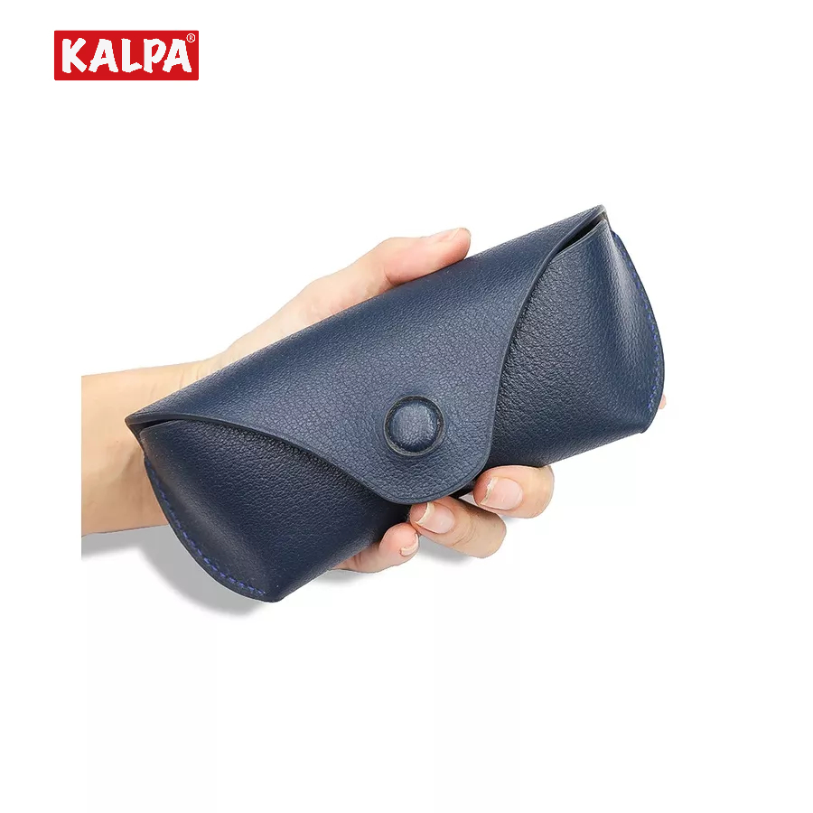 [Handmade] Hộp đựng kính da bò vân Epsom, có đai đeo thắt lưng – Kalpa Athens | Leather Glasses Case