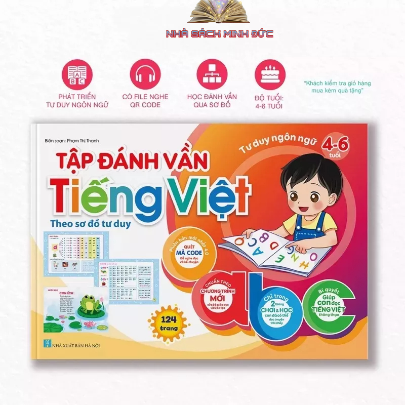 Sách - Tập Đánh Vần Tiếng Việt - Phiên Bản Mới 4.0 Có Mã QR - Video Hướng Dẫn - Dành Cho Bé 4 - 6 Tuổi