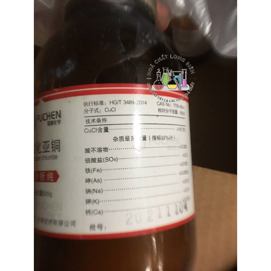 Hóa chất copper I chloride CuCl cas:7758-89-6 Chai 500g | Shopee Việt Nam