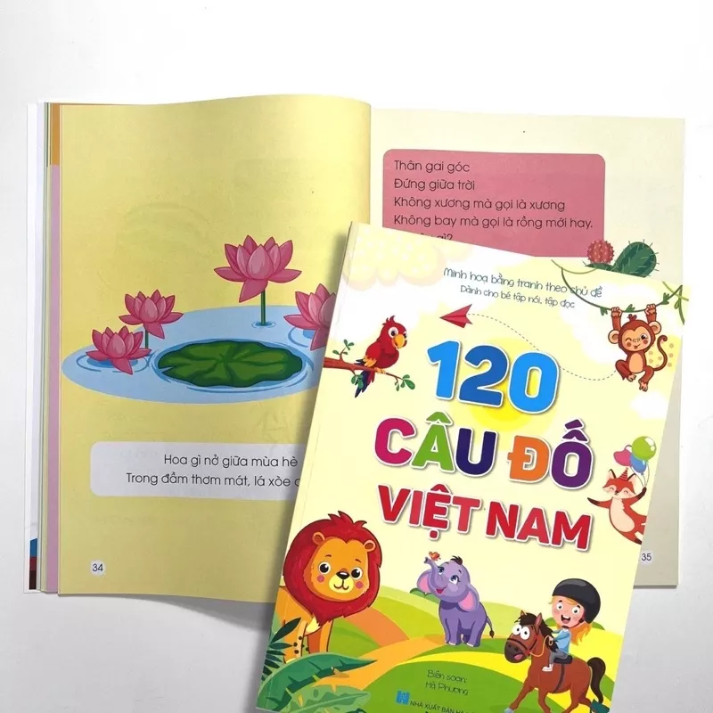 Ảnh Sách – 120 Câu Đố Việt Nam - Dành Cho Trẻ Tập Nói, Tập Đọc - Minh Họa Bằng Tranh Theo Chủ Đề 3