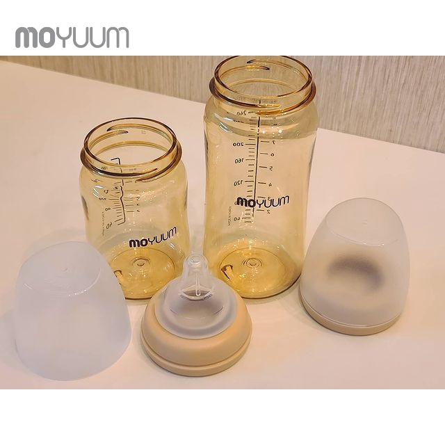Ảnh Combo Bình sữa MOYUUM nhựa PPSU 170ml (núm 0-2m) và 270ml ( núm 2-5m) phiên bản không họa tiết 3