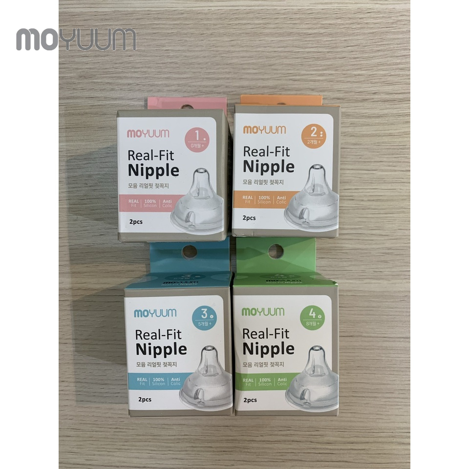 Ảnh NÚM TY MOYUUM SIZE 1 dành cho trẻ 0 - 2 tháng tuổi (Set 2 cái) - MY - NT1 2