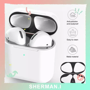Skin Miếng Dán Kim Loại Bảo Vệ Hộp sạc Tai Nghe Bluetooth khả năng Chống Bụi Bẩn-SN