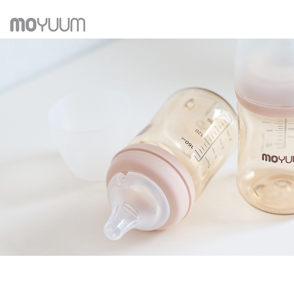 Ảnh Combo Bình sữa MOYUUM nhựa PPSU 170ml (núm 0-2m) và 270ml ( núm 2-5m) phiên bản không họa tiết 4