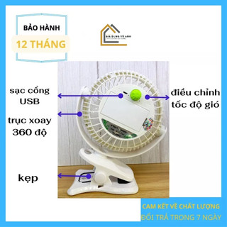 QUẠT MINI TÍCH ĐIỆN ĐỂ BÀN KẸP MICKEP 806 MẪU MỚI  (ducphong)