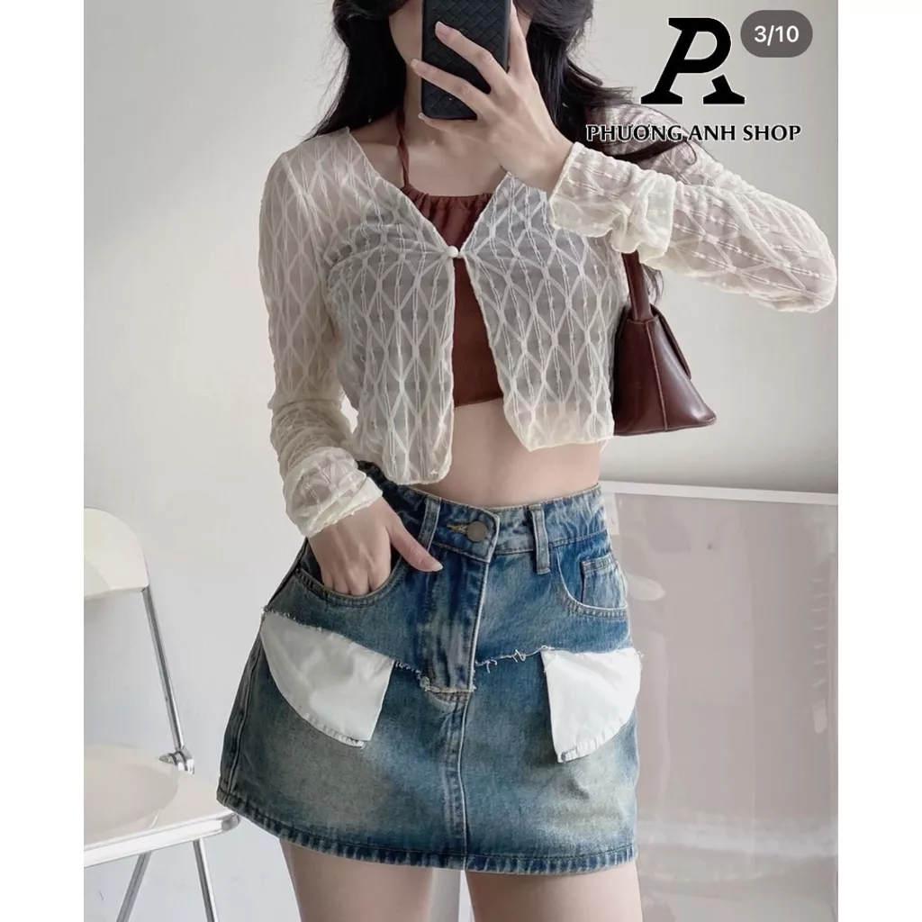 Set áo yếm kèm cdg khoác ngoài đi biển