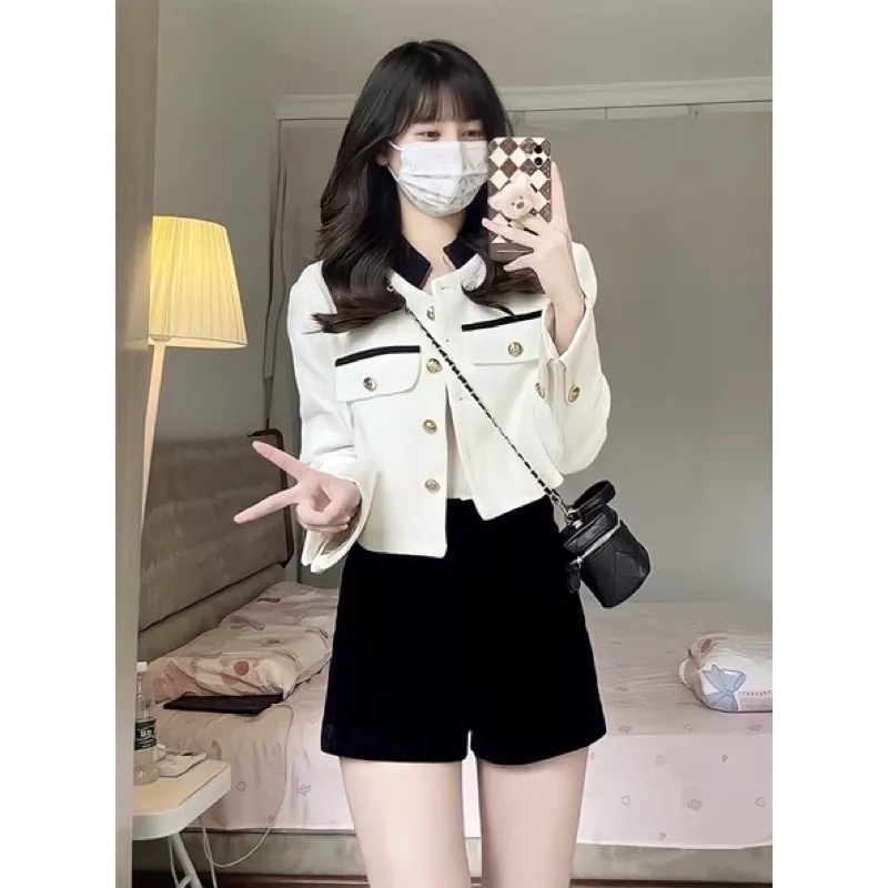 [Ảnh thật] Áo khoác dạ khuy cổ tàu sang trọng siêu xinh hot trend