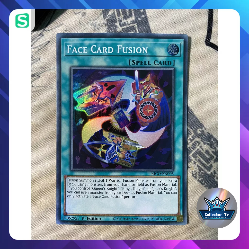 Thẻ bài YugiOh! (UK) KICOEN005 Face Card Fusion Super Rare