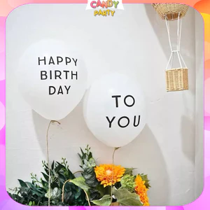 Bong Bóng In Chữ HAPPY BIRTHDAY TO YOU, Trang Trí Sinh Nhật Phong Cách Hàn Quốc BB6