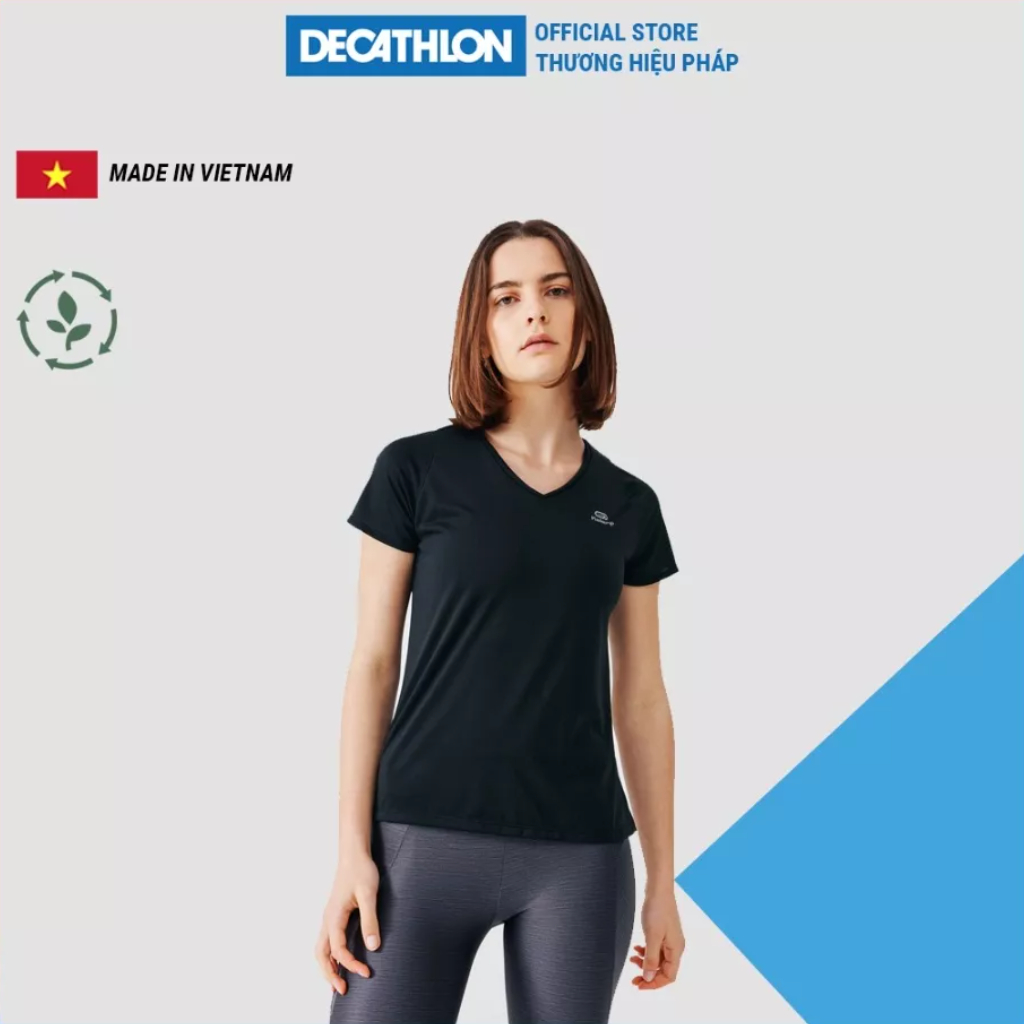 Áo thun thể thao nữ DECATHLON run dry chuyên chạy bộ, nhanh khô