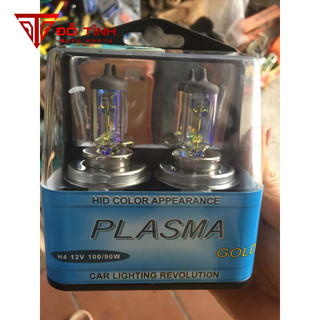 2 Bóng đèn pha ô tô H4 100w Siêu sáng. Bóng pha H4 12V-24V ánh sáng vàng ( giá 2 cái)