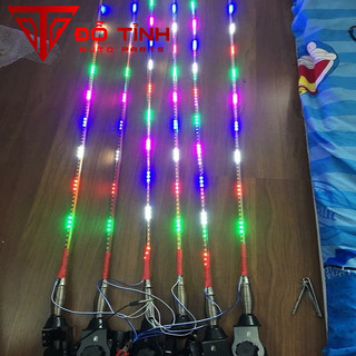 Râu ăng ten,Cần ăng ten trang trí cho xe đầu kéo,xe tải, 12V 24V nháy đuổi , kẹp vè,chống nước dài 100cm
