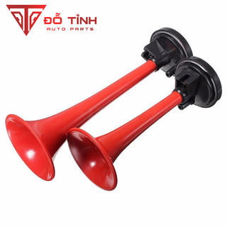 còi hơi, kèn hơi cho mọi loại xe. từ xe máy, xe đạp điện, xe oto, xe tải  xe tự chế...2 loa đỏ.