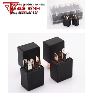 Rơ le 12v 24v 40A loại nhỏ. Rơ le 4 chân. Rơ le 5 chân hàng đẹp