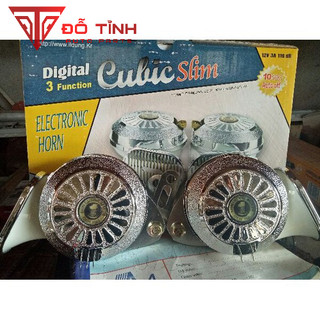 Còi ngân 3 tiếng Hàn Quốc Điện 12V, Điện 24V, còi  ngân  trắng