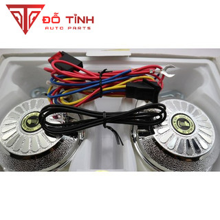 Còi ngân 3 tiếng Hàn Quốc Điện 12V, Điện 24V, còi  ngân  trắng