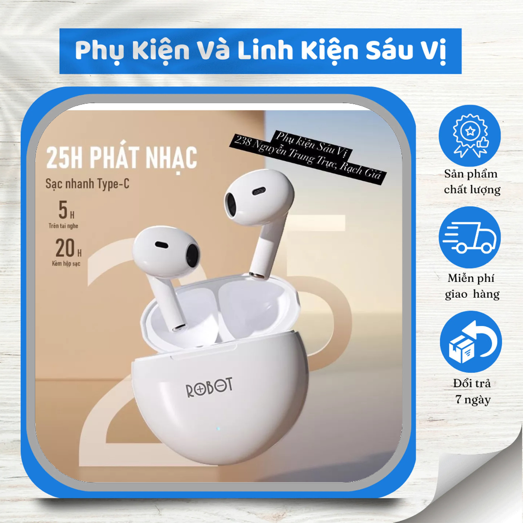 Tai Nghe Kh Ng D Y Tws Bluetooth Robot Flybuds T Semi In Ear