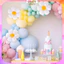 Set Bóng Bay Trang Trí Sinh Nhật Màu Pastel Hoa Cúc Đủ Đồ Tự Làm CANDY10 SK6