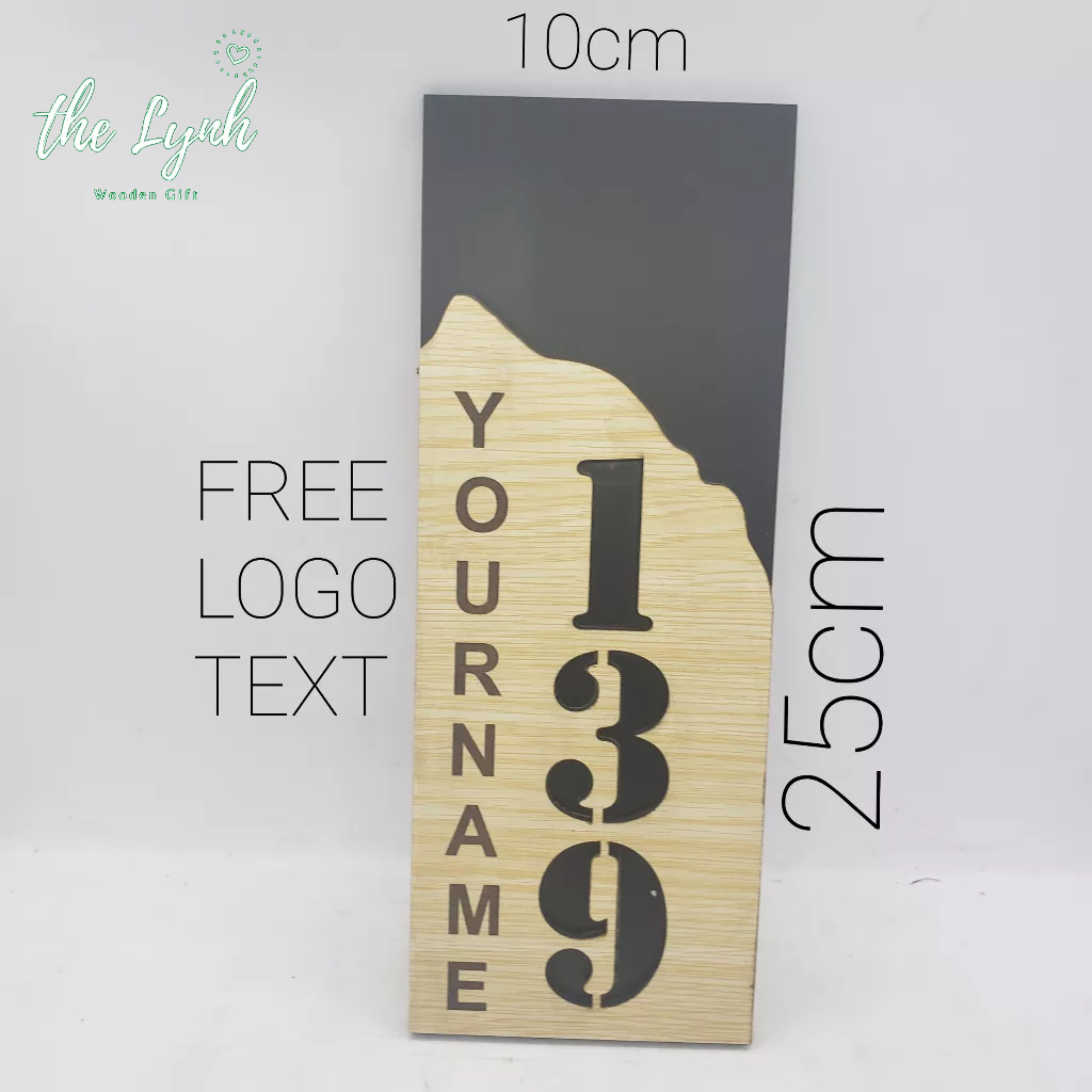 Bảng, biển số phòng khách sạn gỗ - FREE LOGO THEO YÊU CẦU