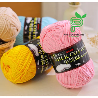 Len milk cotton cuộn lớn 125gr - Loại 1 (Bảng màu 51-103)