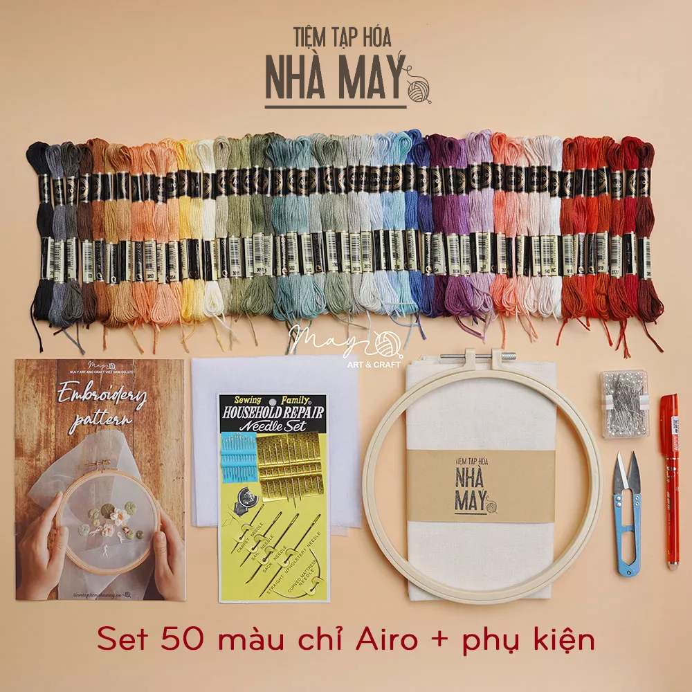 Set thêu - dụng cụ thêu cơ bản dành cho người mới bắt đầu Tiệm tạp hóa ...