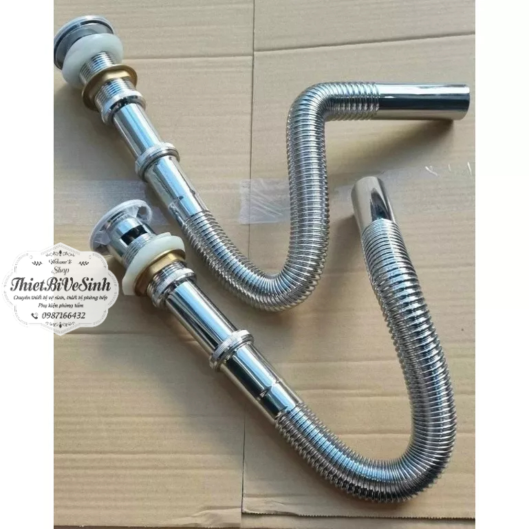BỘ XẢ LAVABO CHẬU RỬA MẶT NHẤN RUỘT GÀ INOX CAO CẤP (XI PHÔNG CHẬU)-BỘ ...