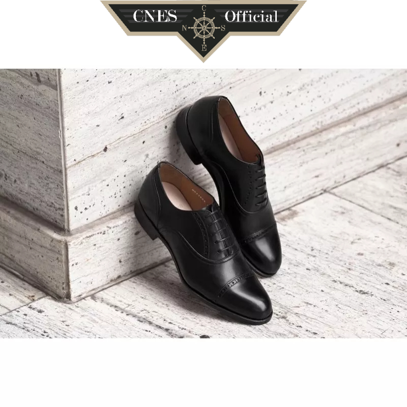 Ảnh Giày da nam Oxford gồm hai màu thời trang chất liệu da bê nhập khẩu cao cấp thương hiệu CNES (HH 44 BNN) 2