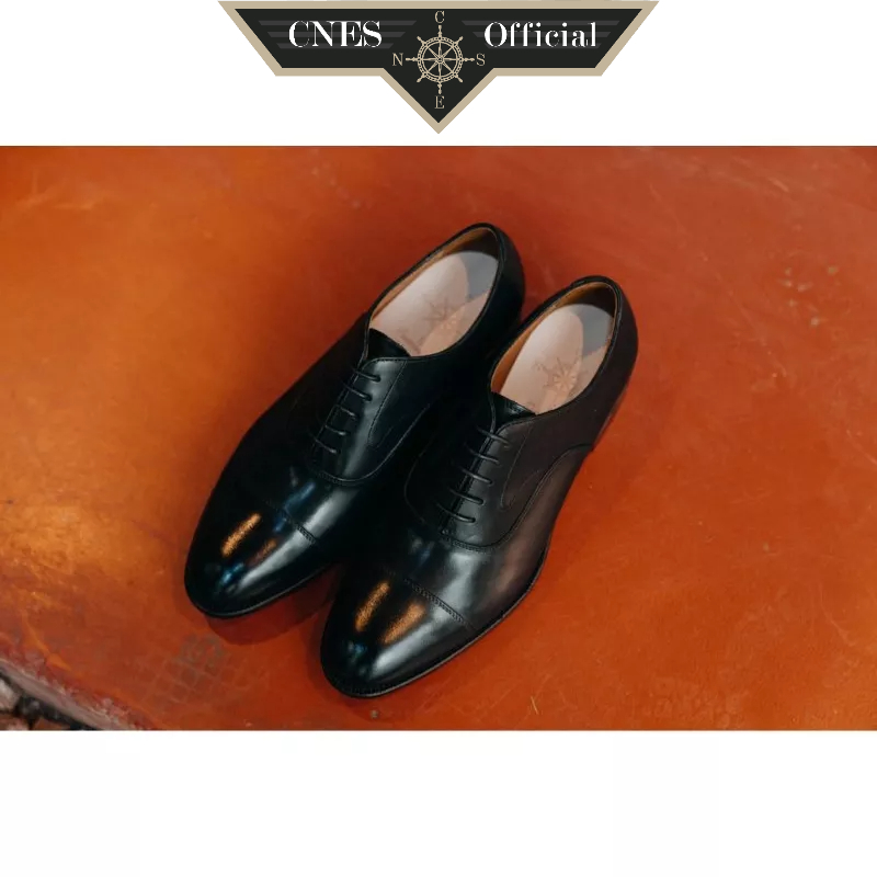 Ảnh Giày Da Nam Oxford Gồm Hai Màu Chất Liệu Da Bê Nhâp Khẩu Thương Hiệu CNES (TL 1701 G) 1