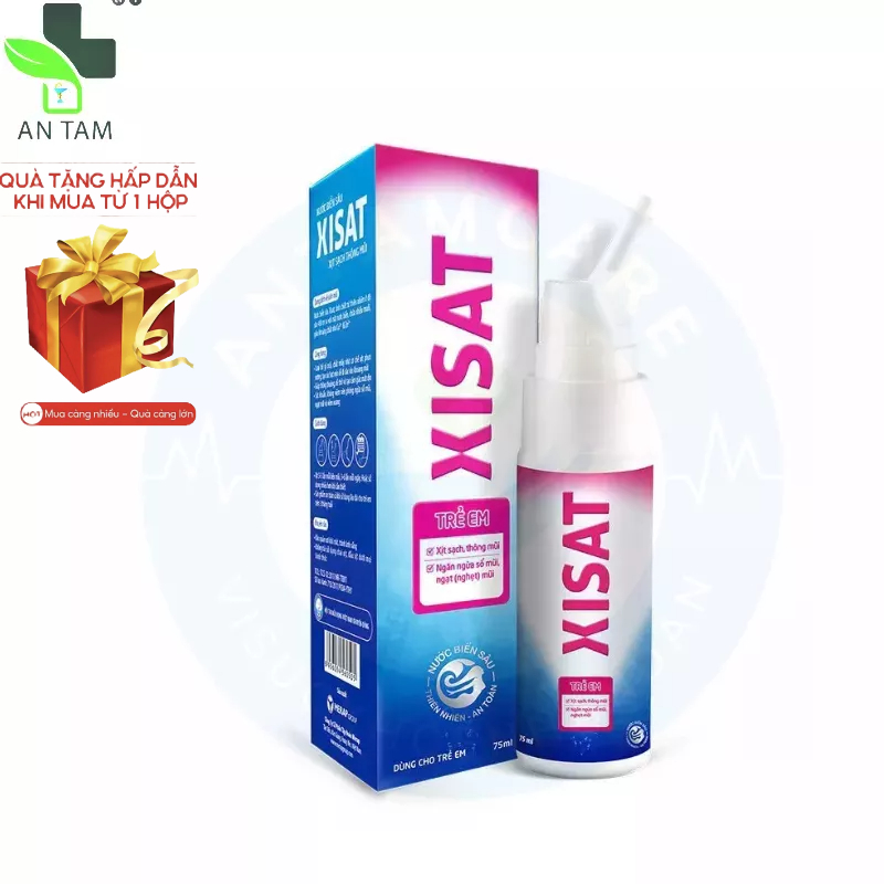 Xịt mũi nước biển sâu XISAT Trẻ em phòng ngừa sổ mũi, ngạt mũi và viêm ...