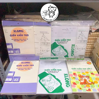 KLONG - Giấy kiểm tra cấp I / cấp II / cấp III ô ly hoặc kẻ hàng; MS: 017 / 278 / 279 🌻🐻