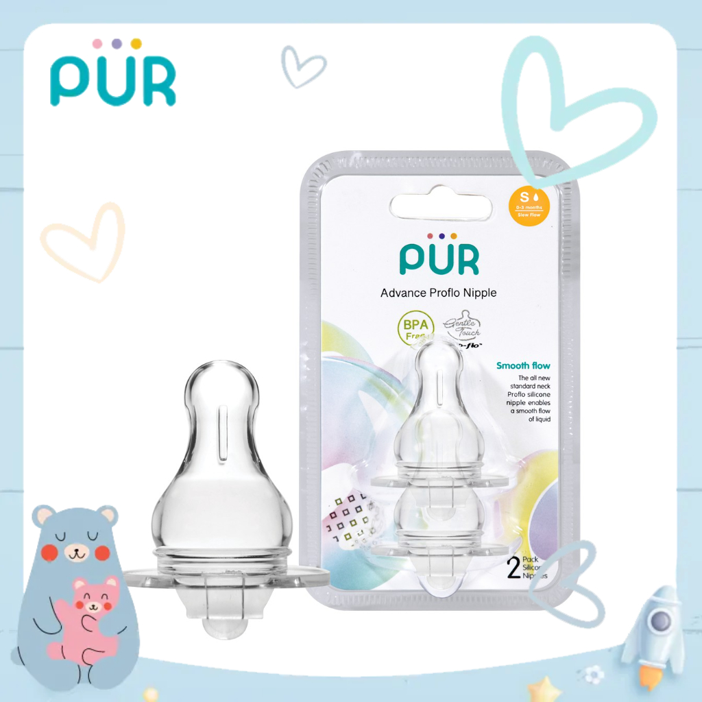 Ảnh Vỉ 2 núm ti Proflo cho bình cổ thường Pur Advanced 1