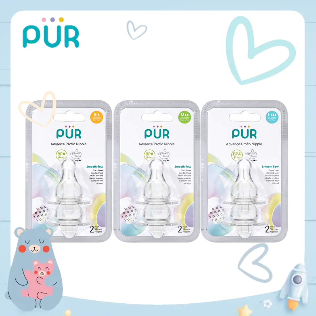 Ảnh Vỉ 2 núm ti Proflo cho bình cổ thường Pur Advanced 4
