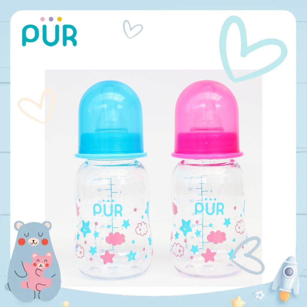 Ảnh Bình sữa cổ thường thân thon có eo Pur 1