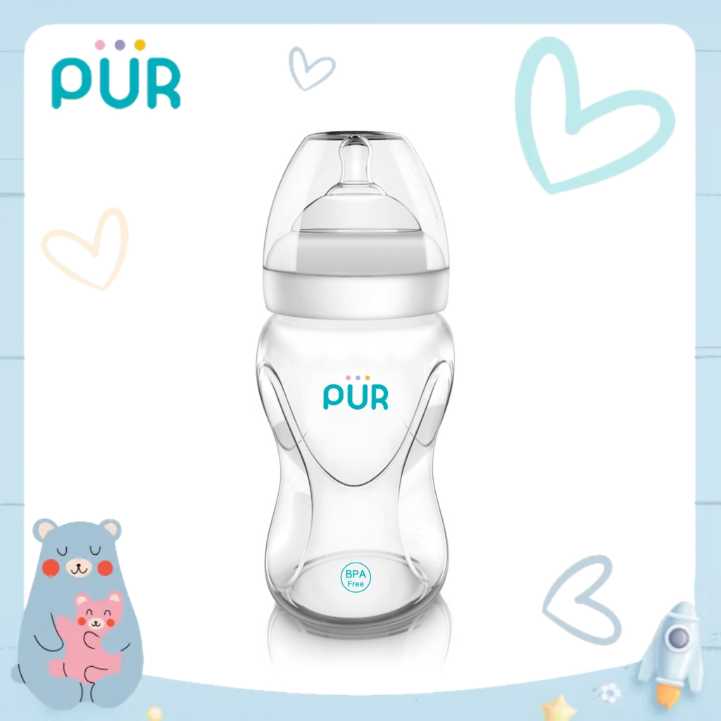 Ảnh Bình sữa cổ rộng Pur Advanced Plus 250ml, có sẵn 1 núm size M (3-6th) trong bình 1