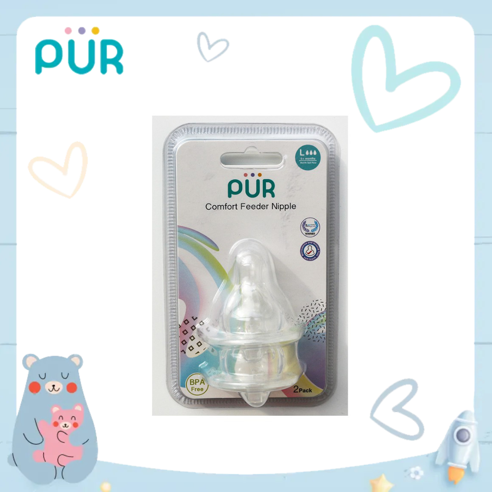 Ảnh Vỉ 2 núm ti cho bình cổ thường Pur Comfort Feeder (Anti-Colic Feeding bottle) 2